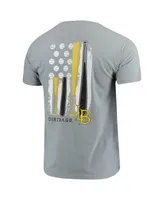 Men's Gray Cal State Long Beach The Beach Baseball Flag Comfort Colors T-shirt