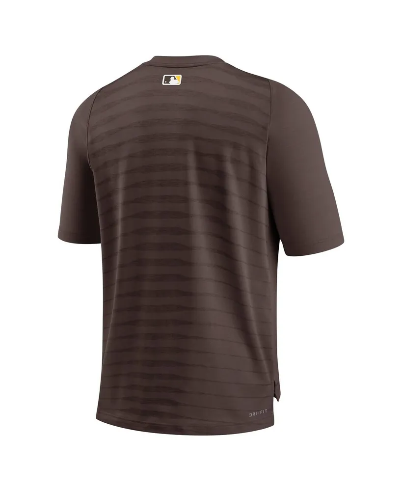 Men's Nike Brown San Diego Padres Authentic Collection Pregame Raglan Performance V-Neck T-shirt