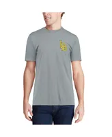 Men's Gray Cal State Long Beach The Beach Baseball Flag Comfort Colors T-shirt