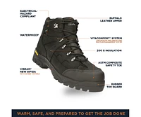 RefrigiWear Men's EnduraMax Boot - Waterproof Leather Work Boots with Vibram Outsole