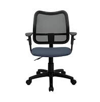 Emma+Oliver Mid-Back Mesh Swivel Task Office Chair With Adjustable Arms