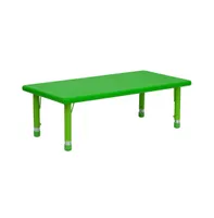 Emma+Oliver 24"W X 48"L Rectangular Plastic Height Adjustable Activity Table