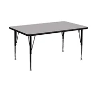 Emma+Oliver 36X72 Rectangle Laminate Adjustable Preschool Activity Table