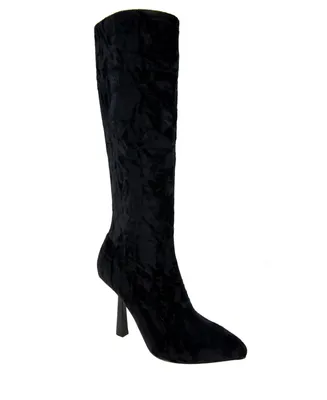 BCBGeneration Women's Isra Inside Zipper Tall Boots - Black Velvet