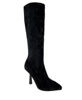 BCBGeneration Women's Isra Inside Zipper Tall Boots - Black Velvet