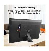 19 in Cloud Photo Frame, Black, 20GB Cloud Storage, Motion/App Support
