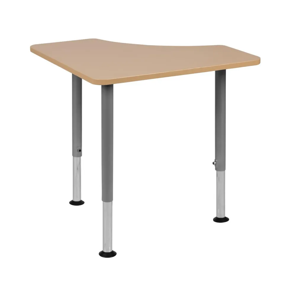 Emma+Oliver Triangular Collaborative Adjustable Student Desk - Home And Classroom