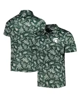 Men's Columbia Green Michigan State Spartans Super Terminal Tackle Omni-Shade Polo Shirt