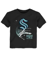 Toddler Black Seattle Kraken Star Wars Rebel Alliance T-shirt