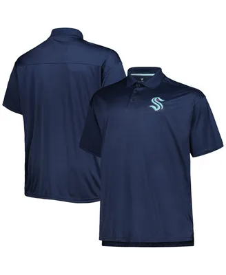 Men's Deep Sea Blue Seattle Kraken Big and Tall Team Color Polo Shirt