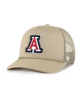 Men's '47 Brand Khaki Arizona Wildcats Foam Front Mesh Trucker Snapback Hat