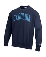 Men's Champion Navy North Carolina Tar Heels Arch Reverse Weave Pullover Sweatshirt