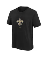 Big Boys and Girls Nike Black New Orleans Saints Logo T-shirt