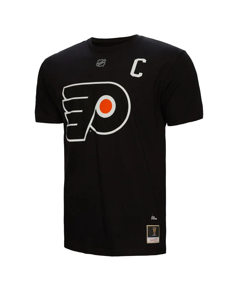 Men's Mitchell & Ness Eric Lindros Black Philadelphia Flyers Name and Number T-shirt