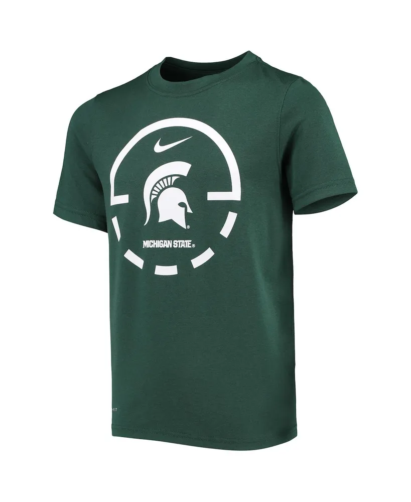 Big Boys and Girls Nike Green Michigan State Spartans Team Basketball Legend Performance T-shirt