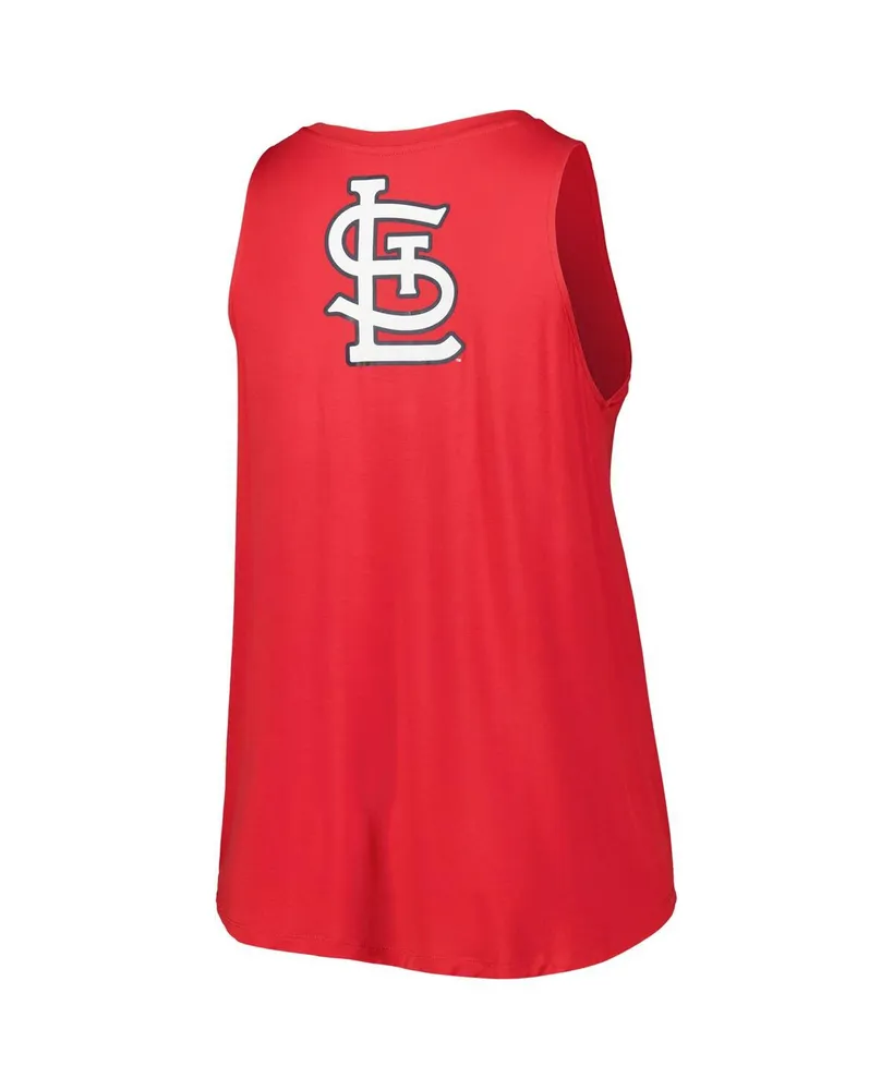 Women's New Era Red St. Louis Cardinals Plus Tank Top
