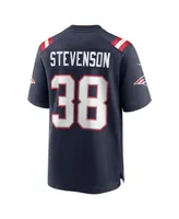 Men's Nike Rhamondre Stevenson Navy New England Patriots Game Jersey