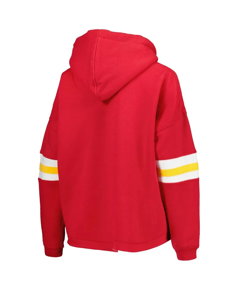 Women's Pressbox Cardinal Iowa State Cyclones Super Pennant Pullover Hoodie