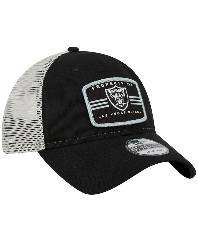 Men's New Era Black Las Vegas Raiders Property Trucker 9TWENTY Snapback Hat