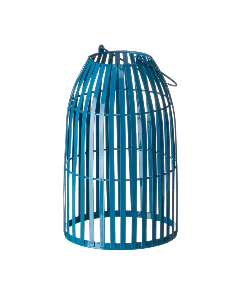 Glitzhome 9.75" H Metal Woven Solar Powered Outdoor Hanging Lantern