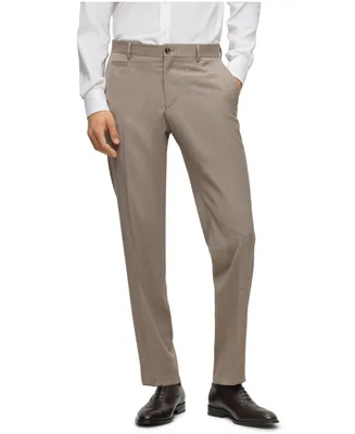 Boss by Hugo Boss Men's Micro-Patterned Slim-Fit Trousers