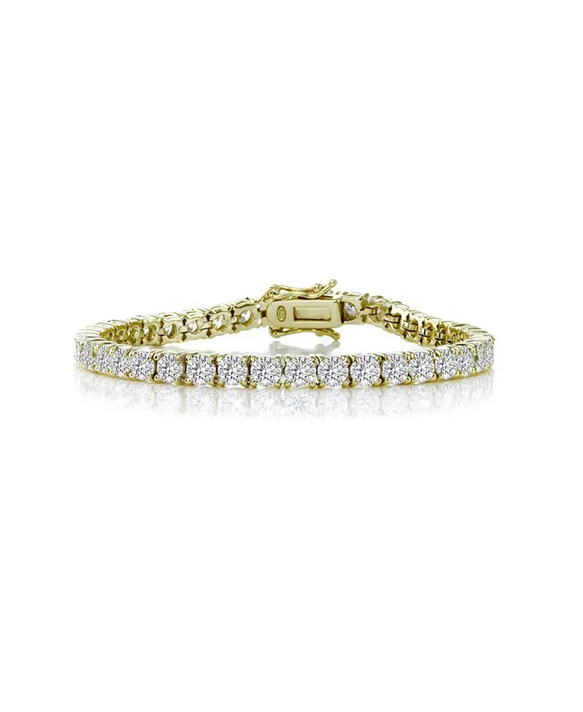 Rachel Glauber Exquisite 4MM Cubic Zirconia Tennis Bracelet