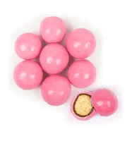 Premium Gourmet Bright Pink Candy Milk Chocolate Malted Milk Balls 1.67 lb bag