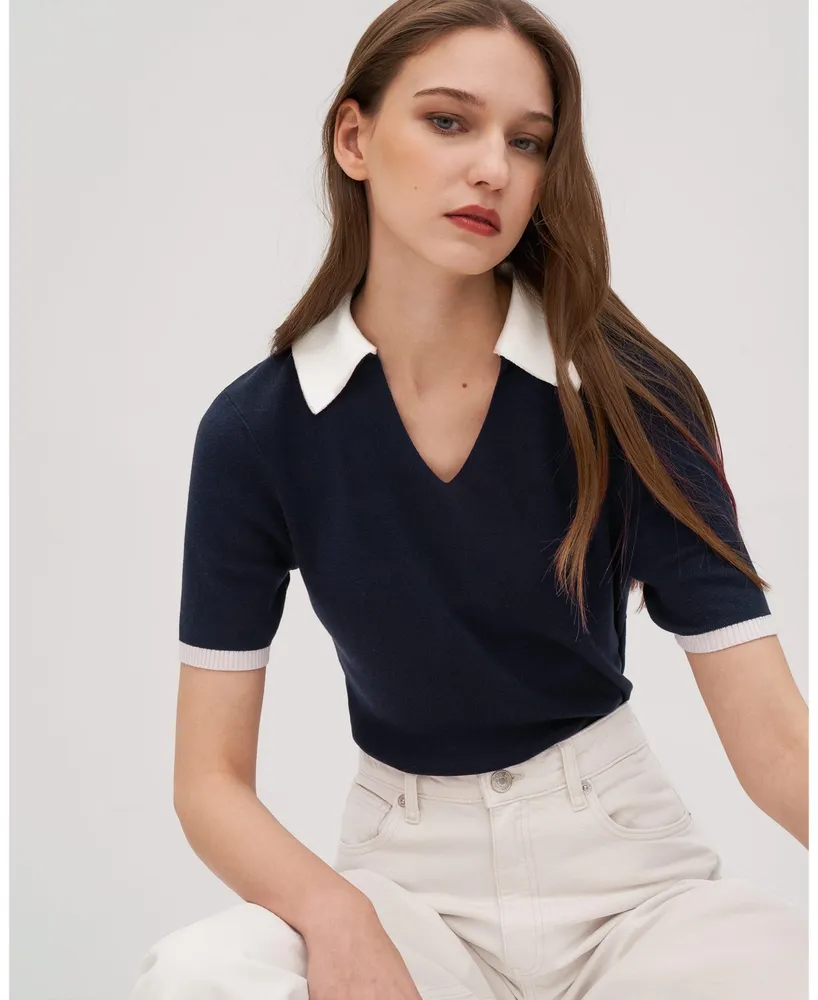 Lauren Ralph Lauren Women's Silk-Blend Short-Sleeve Sweater - Macy's