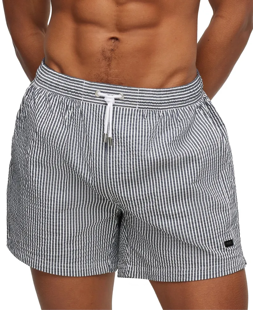 Boss by Hugo Men's Seersucker Swim Shorts