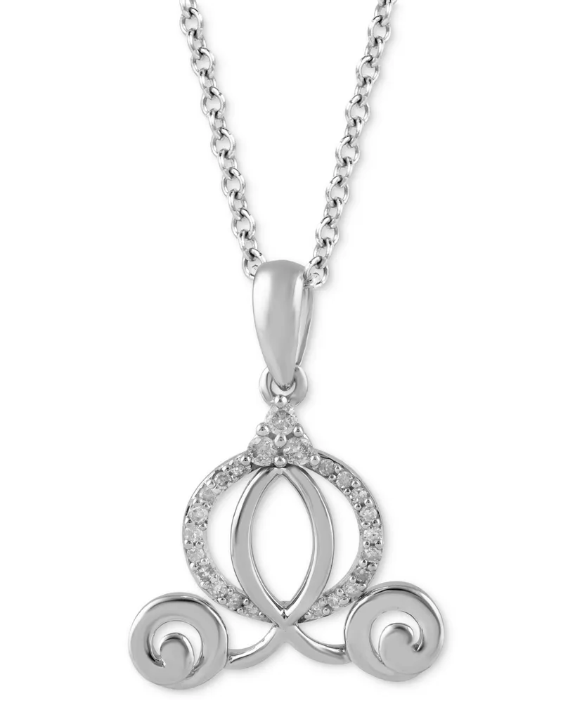 Licensed Disney Mickey Mouse Enamel Sterling Silver Swarovski Crystals  Ladies' Pendant Necklace: Disney 'Mickey Mouse Forever' Ladies' Pendant