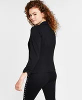 Bar Iii Petite 3/4-Sleeve Shawl-Collar Blazer