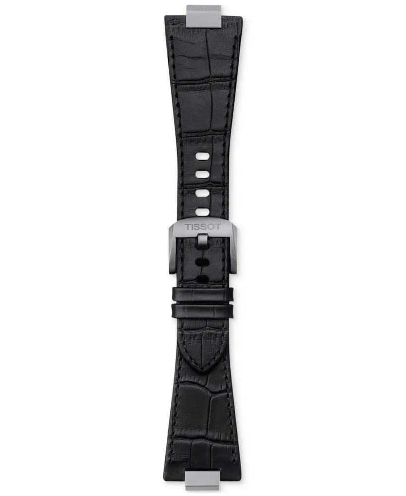 Tissot Official Prx Interchangeable Black Leather Watch Strap