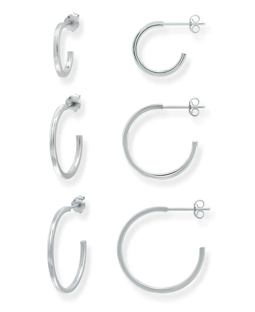 Giani Bernini 3-Pc. Set Graduated Hoop Earrings, Created for Macy's