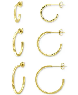 Giani Bernini 3-Pc. Set Graduated Hoop Earrings, Created for Macy's