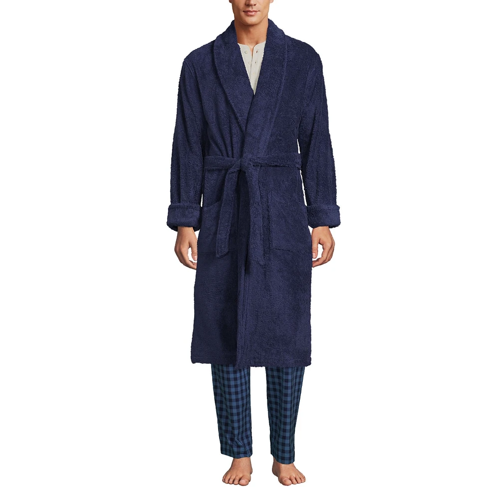 Lands' End Big & Tall Calf Length Turkish Terry Robe