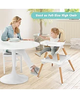 5-in-1 Baby High Chair Infant Wooden Convertible