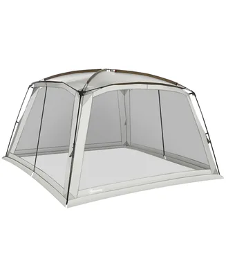 Outsunny 141.75" x 141.75" Screen House Room, UV50+ Screen Tent with 2 Doors and Carry Bag, Easy Setup, for Patios Outdoor Camping Activities