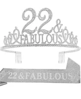 Meant2tobe Ebe EmmasbyEmma 22nd Birthday Sash and Tiara for Women