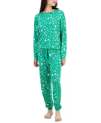 Jenni Women's 2-Pc. Long-Sleeve Packaged Pajamas Set, Created for Macy's