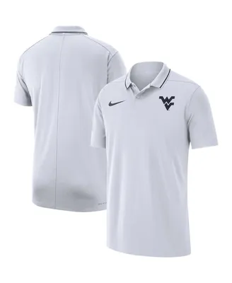 Men's Nike White West Virginia Mountaineers Coaches Performance Polo Shirt