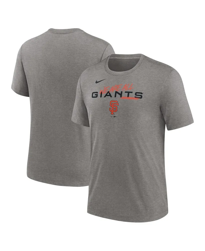 Men's Nike Heather Charcoal San Francisco Giants We Are All Tri-Blend T-shirt