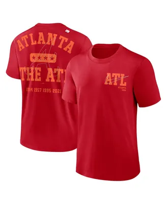Men's Nike Red Atlanta Braves Statement Game Over T-shirt
