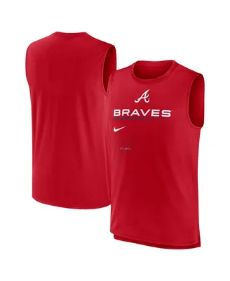 Men's Nike Red Atlanta Braves Exceed Performance Tank Top