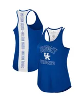 Women's Colosseum Royal Kentucky Wildcats 10 Days Racerback Scoop Neck Tank Top