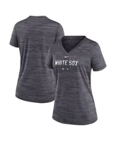 Women's Nike Black Chicago White Sox Authentic Collection Velocity Practice Performance V-Neck T-shirt