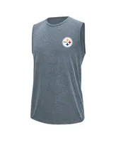 Men's Msx by Michael Strahan Gray Pittsburgh Steelers Warm Up Sleeveless T-shirt