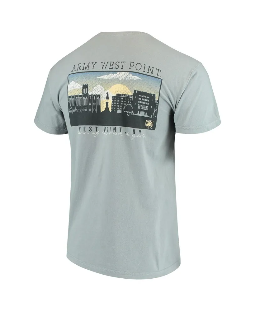 Men's Gray Army Black Knights Team Comfort Colors Campus Scenery T-shirt