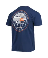 Men's Navy Pepperdine Waves Circle Campus Scene T-shirt