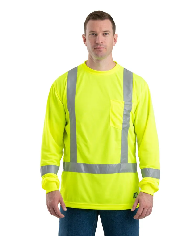 Men's Hi Vis Class 3 Performance Long Sleeve T-Shirt Regular