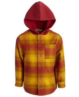 Epic Threads Big Boys Plaid Hooded Shacket, Created for Macy's